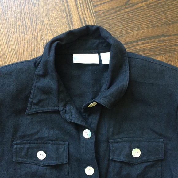 Vintage Button Front Midi Dress Shirt Dress Linen - Picture 7 of 8